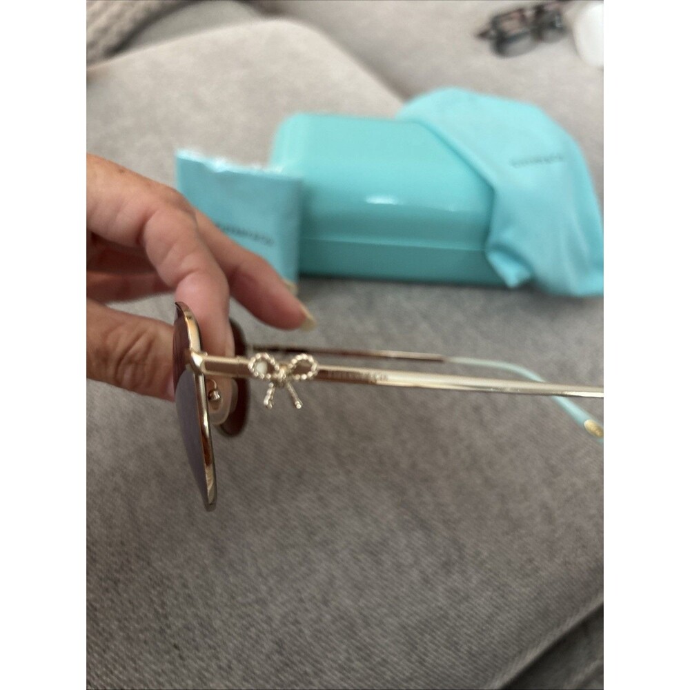 Tiffany Aviator Twist Bow Sunglasses (model Tf 3044) Rare - Picture 3 of 5